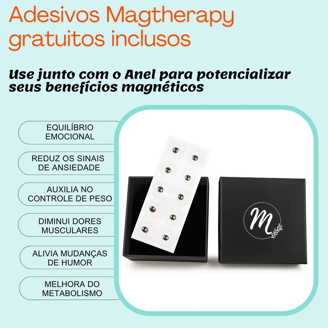Anel Magnético Terapêutico Anti-Estresse e Dores MagTherapy